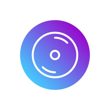 CD veya Dvd simgesini. Kompakt disk erkek. Düz tasarım stili.