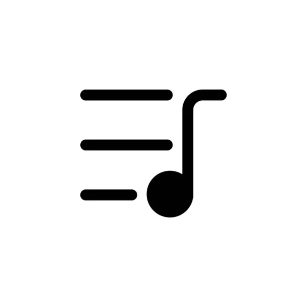 Icône Ligne Playlist Musicale Signe Style Linéaire Pour Concept Mobile — Image vectorielle