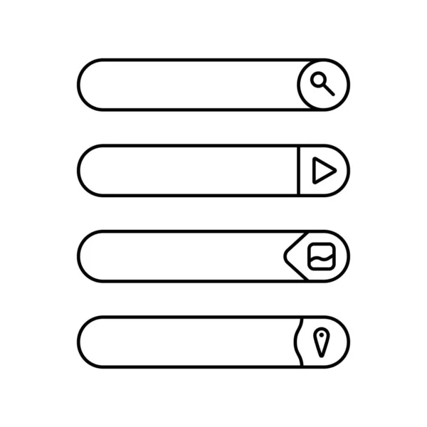 Flat Web Elementos Diseño Botones Iconos Plantillas Para Sitio Web — Vector de stock