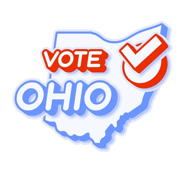 Ohio Başkanlık Oylaması Abd 2020 Vektör Illüstrasyonunda Vermek Için Metin — Stok Vektör