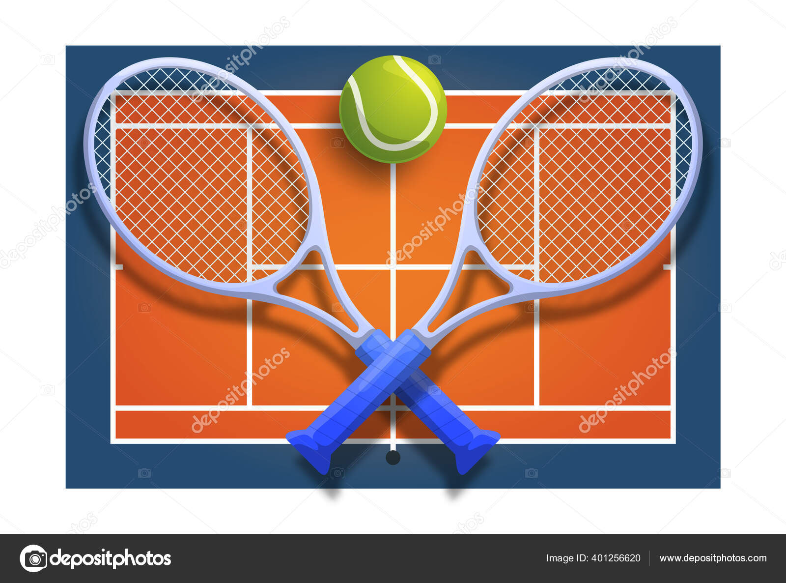 交差ラケットストックベクター ロイヤリティフリー交差ラケットイラスト Depositphotos