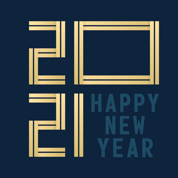Bonne Année 2021 Célébration Illustration Vectorielle Carte Vœux Pour Nouvel — Image vectorielle