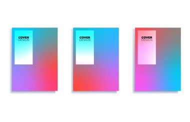 Canlı gradyan arkaplan dizayn şablonları. Modern moda tasarım. Pankartlar, afişler, el ilanları, sunumlar, kapaklar ve raporlar için uygulanabilir. Vektör çizimi. Bölüm 10.