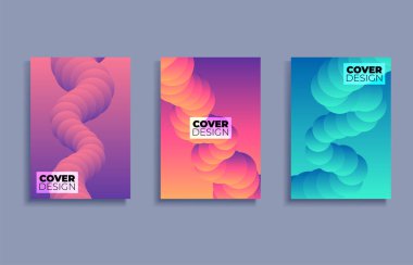 Canlı gradyan arkaplan dizayn şablonları. Modern moda tasarım. Pankartlar, afişler, el ilanları, sunumlar, kapaklar ve raporlar için uygulanabilir. Vektör çizimi. Bölüm 10