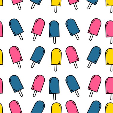 Dondurma pürüzsüz desenli karalama deseni tatlı tatlı arkaplan siyah beyaz.