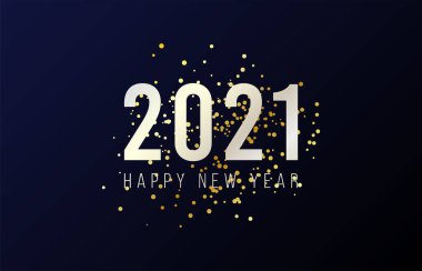 Yeni yılın kutlu olsun 2021 vektör geçmişi. 2021 için kartın kapağı.
