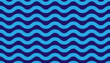 Dalgalı çizgili süs. Mavi dalgalı bir arka plan. Parmak izleriniz, kartlarınız, el ilanlarınız, broşürleriniz, posterleriniz ve afişleriniz için vektör tasarımı. Optik illüzyon.