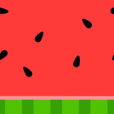 Taze meyve, el yapımı arka plan. Renkli duvar kağıdı vektörü. Karpuzlu kusursuz desen. Dekoratif illüstrasyon, basım için iyidir. Üst üste bindiriliyor.