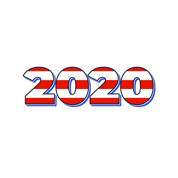 2020 Estados Unidos América Bandera Las Elecciones Presidenciales Banner Electoral — Vector de stock