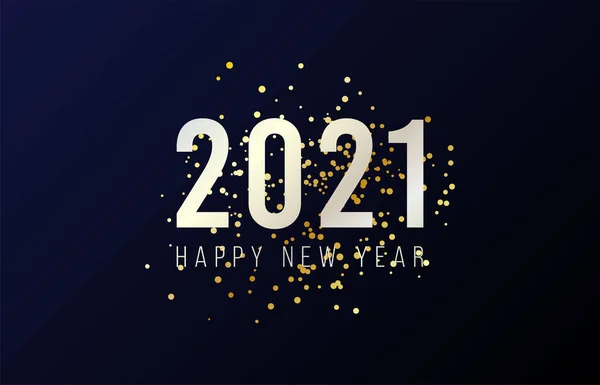 Szczęśliwego Nowego Roku 2021 Wektor Tła Pokrycie Karty Rok 2021 — Wektor stockowy