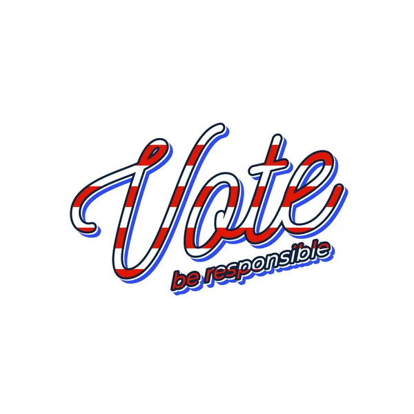 2020 Bandiera Elettorale Presidenziale Degli Stati Uniti America Votate 2020 — Vettoriale Stock