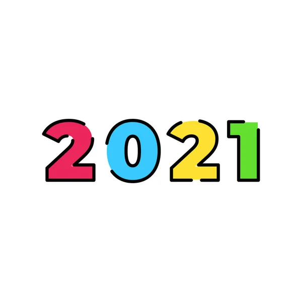 ใหม 2021 ใหม ใหม 2021 ความส บการออกแบบป ใหม นหล นหย — ภาพเวกเตอร์สต็อก