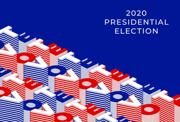Vote 2020 Banner Elecciones Presidenciales Los Estados Unidos América 2020 — Archivo Imágenes Vectoriales