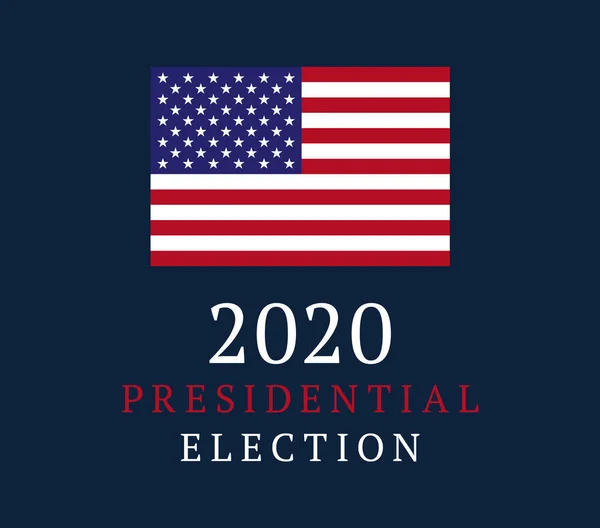 美国投票的横幅 2020年美国总统选举大旗 带有美国国旗的2020年选举背景投票 — 图库矢量图片