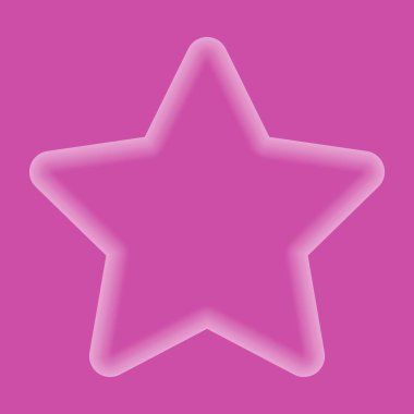 Işıldayan yıldız çerçevesi. Modern grafik projeleri için içsel ışıltılı, asgari vektör trend tasarım öğesine sahip soyut minimal çerçeve.