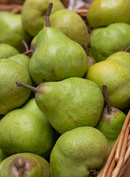 Groene Peren Van Dichtbij Peren Van Verse Vruchten — Stockfoto