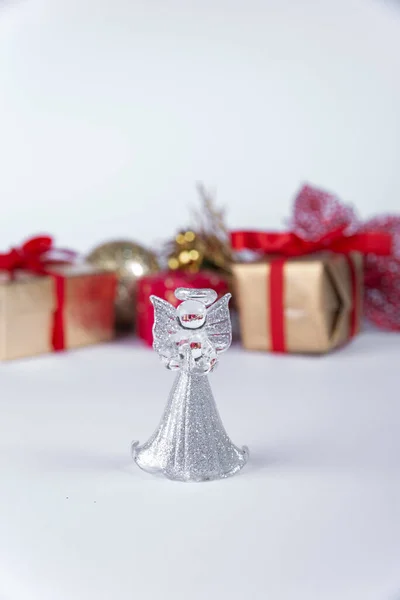 Glass Angel Background Christmas New Year — Stock Photo, Image