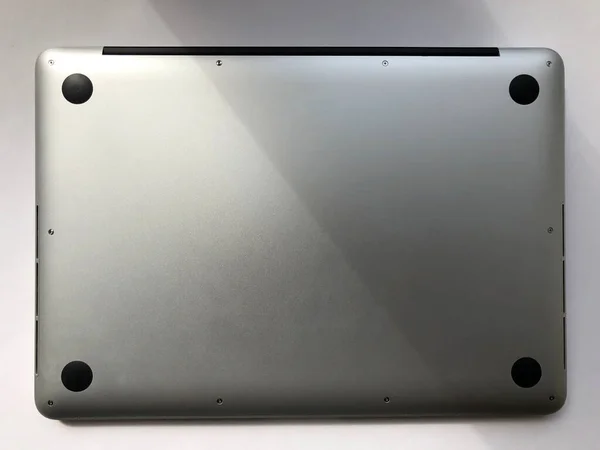 Back Side Silver Macbook Pro — Stock Photo, Image