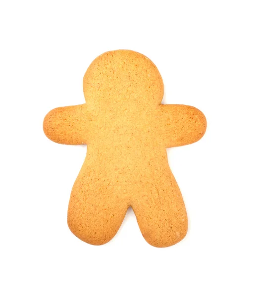 Gingerbread Man Isolated White Background Symbol Christmas New Year Holiday — Stock Photo, Image