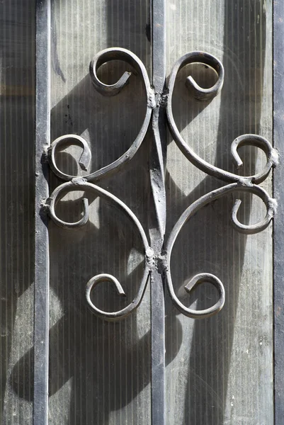 Elementos Metal Forjado Decorativos Antigos Modernos Cercas Portões Grades Janela — Fotografia de Stock
