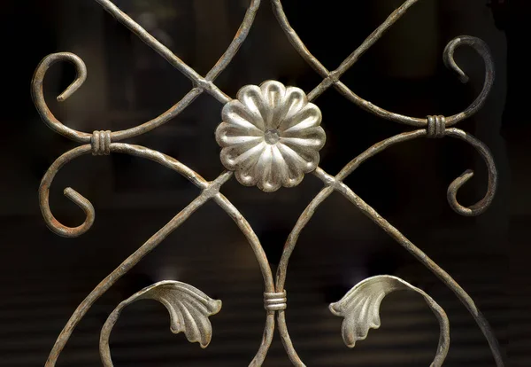 Old Modern Decorative Forged Metal Elements Fences Gates Window Gratings — Stock Photo, Image