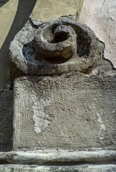 Элементы Декора Старой Каменной Стены Вблизи — стоковое фото