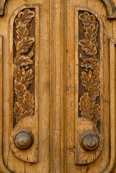 装飾的な木製のドアの要素の質感 — ストック写真