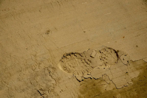 Verschiedene Fußabdrücke Sand — Stockfoto