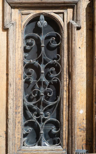 Oude Moderne Decoratieve Gesmeed Metalen Elementen Van Hekken Poorten Raamroosters — Stockfoto