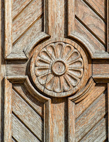 Texture Decorative Wooden Door Elements — Stock Photo, Image