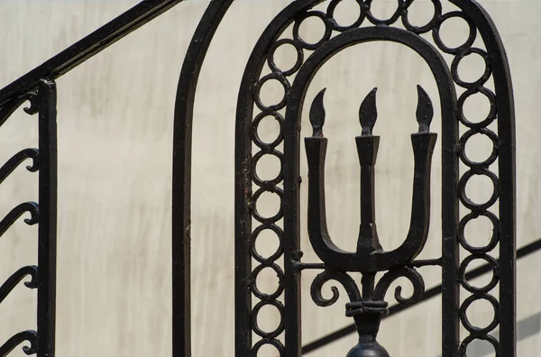 Old Modern Decorative Forged Metal Elements Fences Gates Window Gratings — Stock Photo, Image