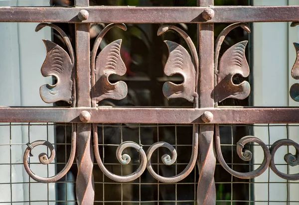 Stare Nowoczesne Dekoracyjne Kute Elementy Metalowe Ogrodzeń Bram Kratek Okiennych — Zdjęcie stockowe