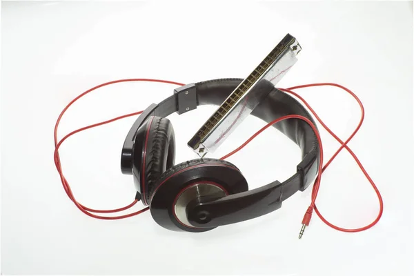 Headphone Stereo Untuk Mendengarkan Musik — Stok Foto