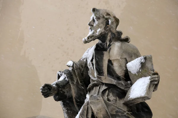 Estatua Cerca Catedral Latina Lviv Ucrania — Foto de Stock