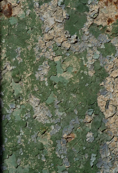 Rusted Surface Painted Metal Garage Door — Stock Photo, Image