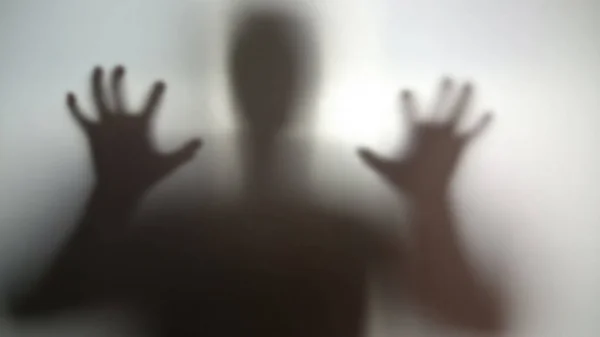 Mysterious Silhouette Hands Going Scare Nightmare Person Stress — Stock Photo, Image