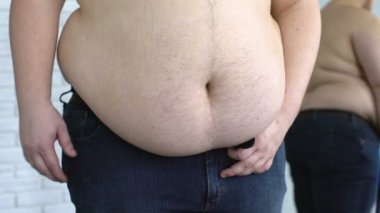 Büyük boy erkek kot kemer, metabolik bozukluk sıkıştırırken şişman mide tutarak