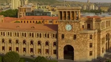 Cumhuriyet Meydanı, Yerevan cityscape, Ermenistan hava görünümünü hükümet binası