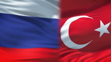Rusya ve Türkiye'de el sıkışma, Uluslararası dostluk ilişkileri, arka plan bayrak
