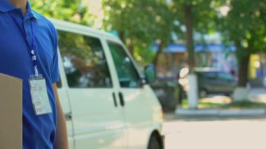 Kurye alıcı nakit ödeme için karton koli teslimat, hızlı kargo