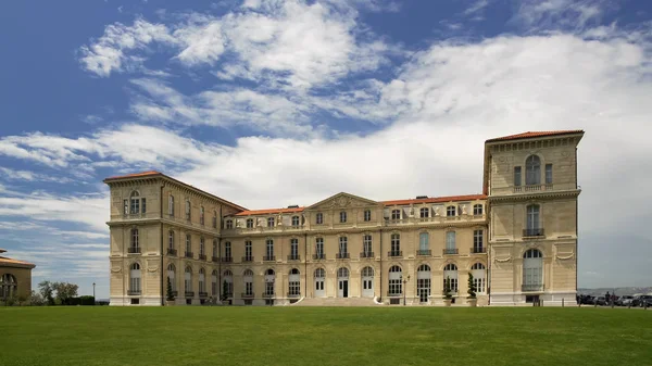 Exterior of Aix-Marseille University building, French architecture, education