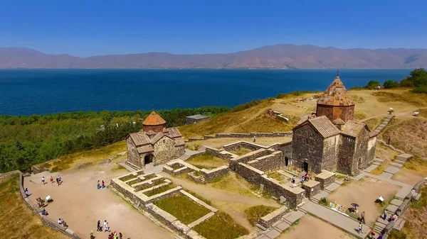 Bellissimo Vecchio Complesso Monastico Sevanavank Turismo Armenia Girocittà — Foto Stock