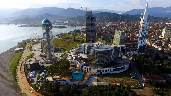 Multistoried Épületek Tornyok Állva Tengerparti Terület Batumi Georgia — Stock Fotó