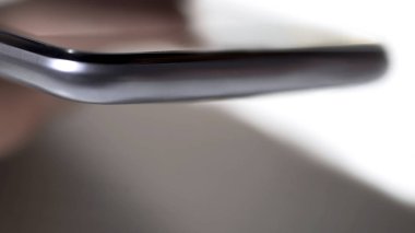 Aşırı closeup smartphone yüzey, günlük yaşamda mutat teknolojileri