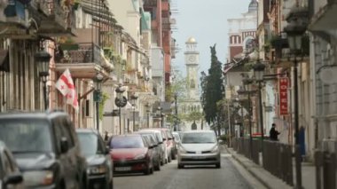 Araba Batum street, geleneksel mimarisi, Avrupa şehri, turizm