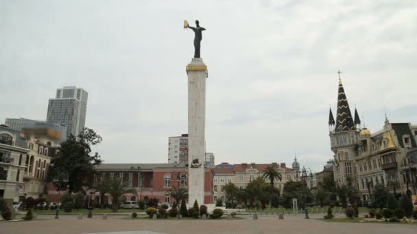 Princesa Medea Monumento Praça Europa Passeios Históricos Batumi Arte — Vídeo de Stock