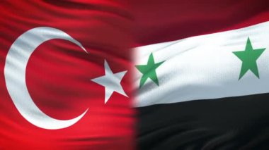 Türkiye ve Suriye el sıkışma, Uluslararası dostluk ilişkileri, arka plan bayrak
