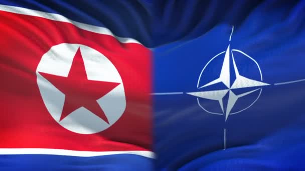Βρυξέλλες Βέλγιο Circa Ιουνίου 2018 Βόρεια Κορέα Νατο Αντιπαράθεση Σύγκρουση — Αρχείο Βίντεο