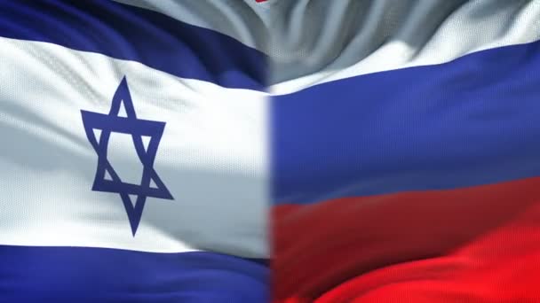 Konfrontation Zwischen Israel Und Russland Uneinigkeit Zwischen Den Ländern Fäuste — Stockvideo