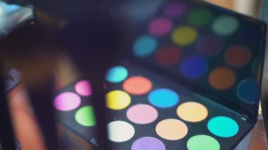 Visagist worklpace kozmetik Fuarı, güzellik moda palette göz farı